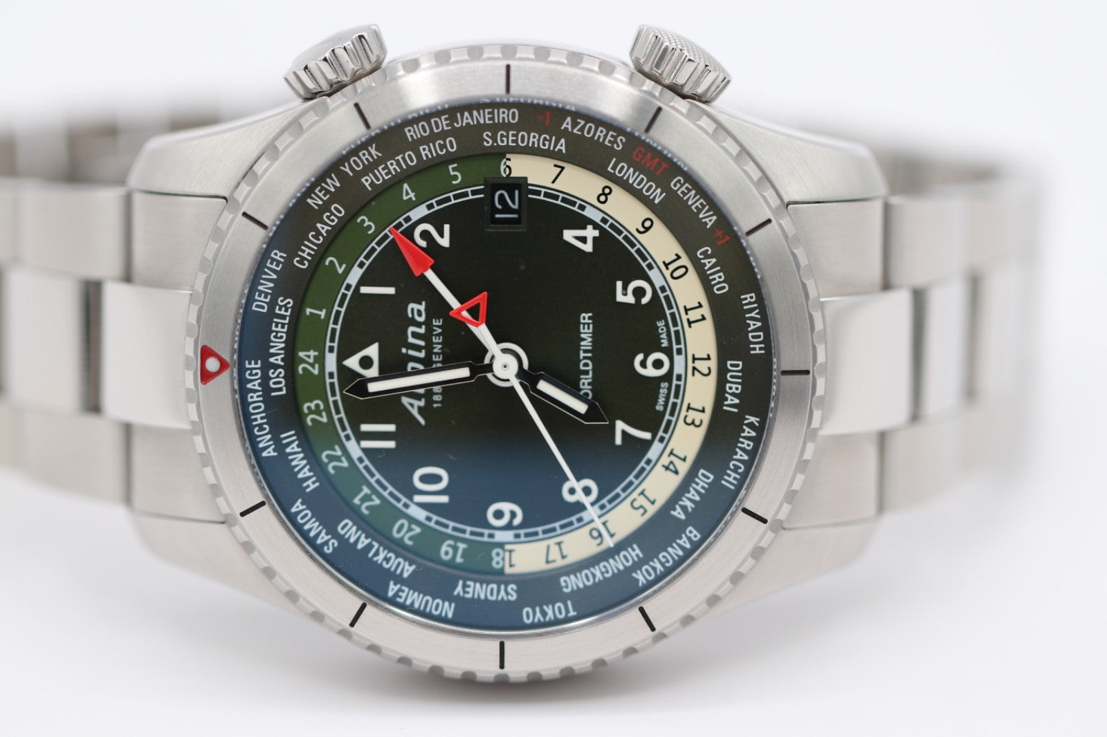 Alpina Startimer Worldtimer 41 mm Men's Quartz Watch AL-255GR4S26B