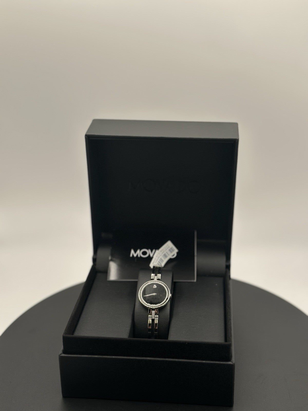 Movado 0607471 Esperanza Black Museum Dial w/Concave Dot Diamond Women's Watch