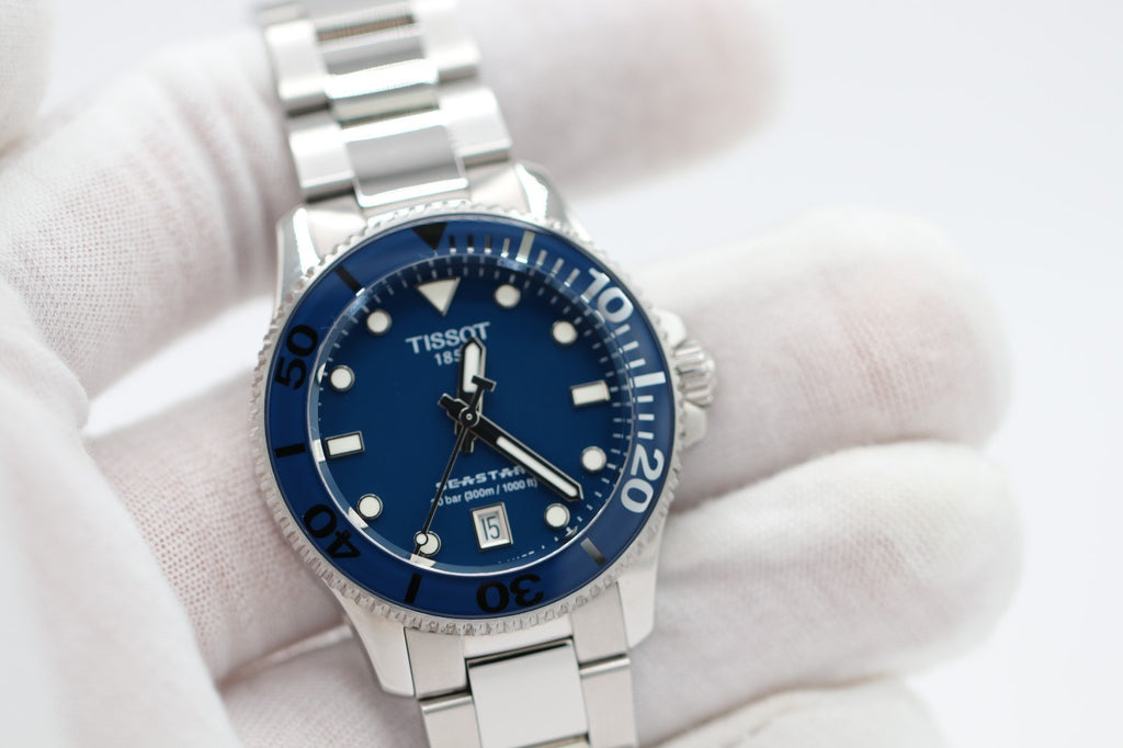 Tissot Seastar Blue Dial 36mm Womens Quartz Watch T120.210.11.041.00