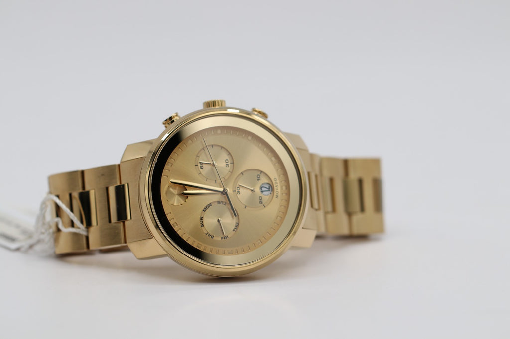 Movado Bold Gold Chronograph Dial Men's Watch 3600485