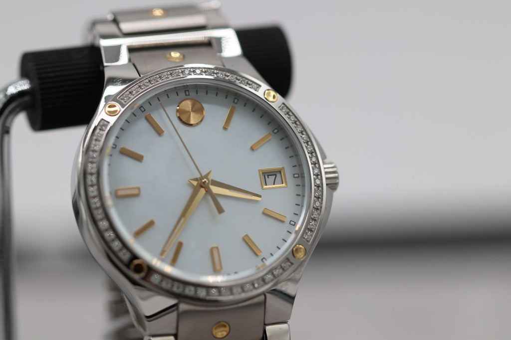 Movado S.E. Diamond Women's Two Tone Swiss Quartz Watch 0607517