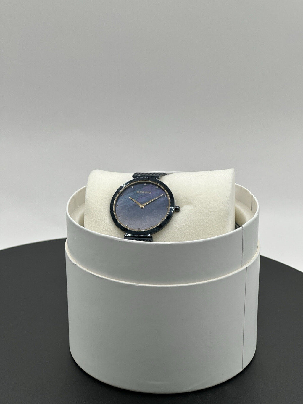 Bering Classic Women's 32mm Crystal Accent Blue MOP Dial Watch NEW 18132-399