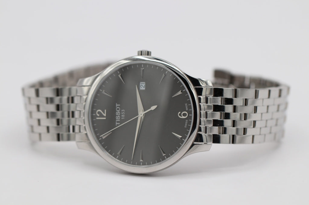 Tissot Tradition 42mm Steel Black Dial Men Quartz Watch T063.610.11.067.00