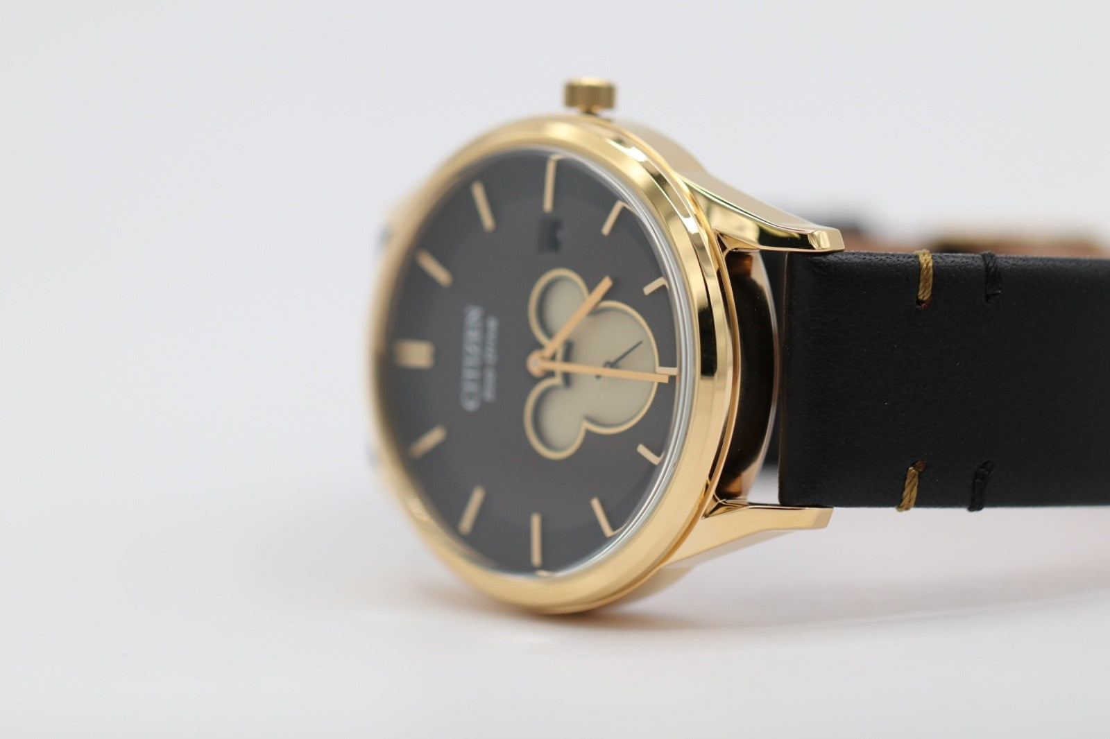Citizen Watch Disney Mickey Mouse Eco-Drive Analog Black Gold BV1132-16W