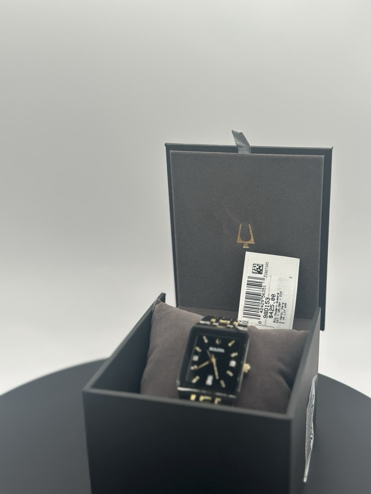BULOVA 98D153 Diamond Stainless Steel Gold & Silver Tone Date Men's Watch