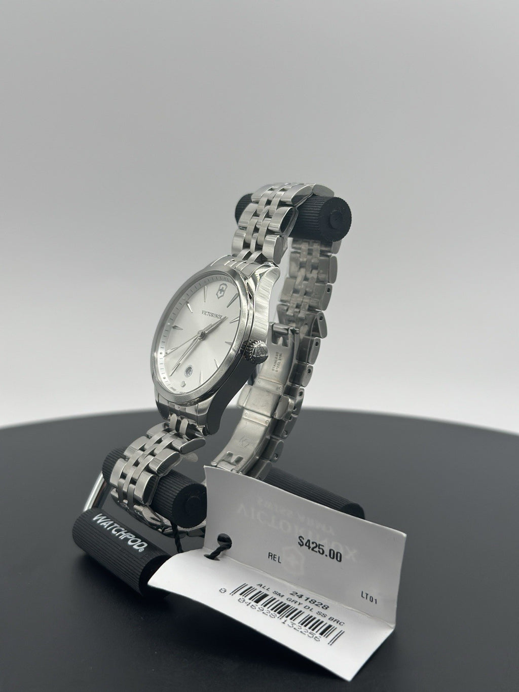 Victorinox Swiss Army Alliance Watch Women 35mm Silver Dial Steel Date Round