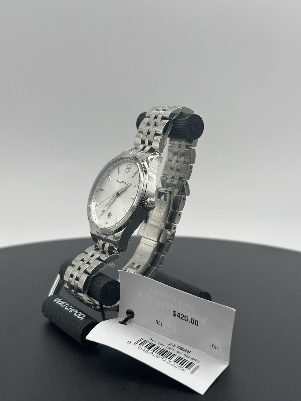 Victorinox Swiss Army Alliance Watch Women 35mm Silver Dial Steel Date Round