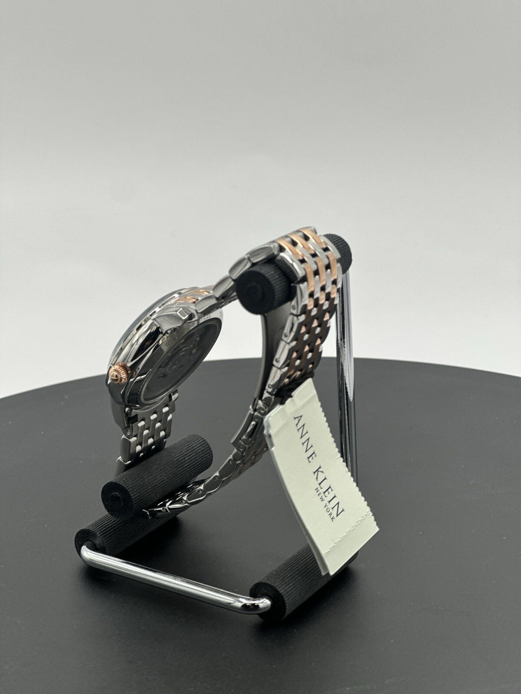 Anne Klein 12/2339MPRT 36 mm Silver Stainless Steel Case with Rose...