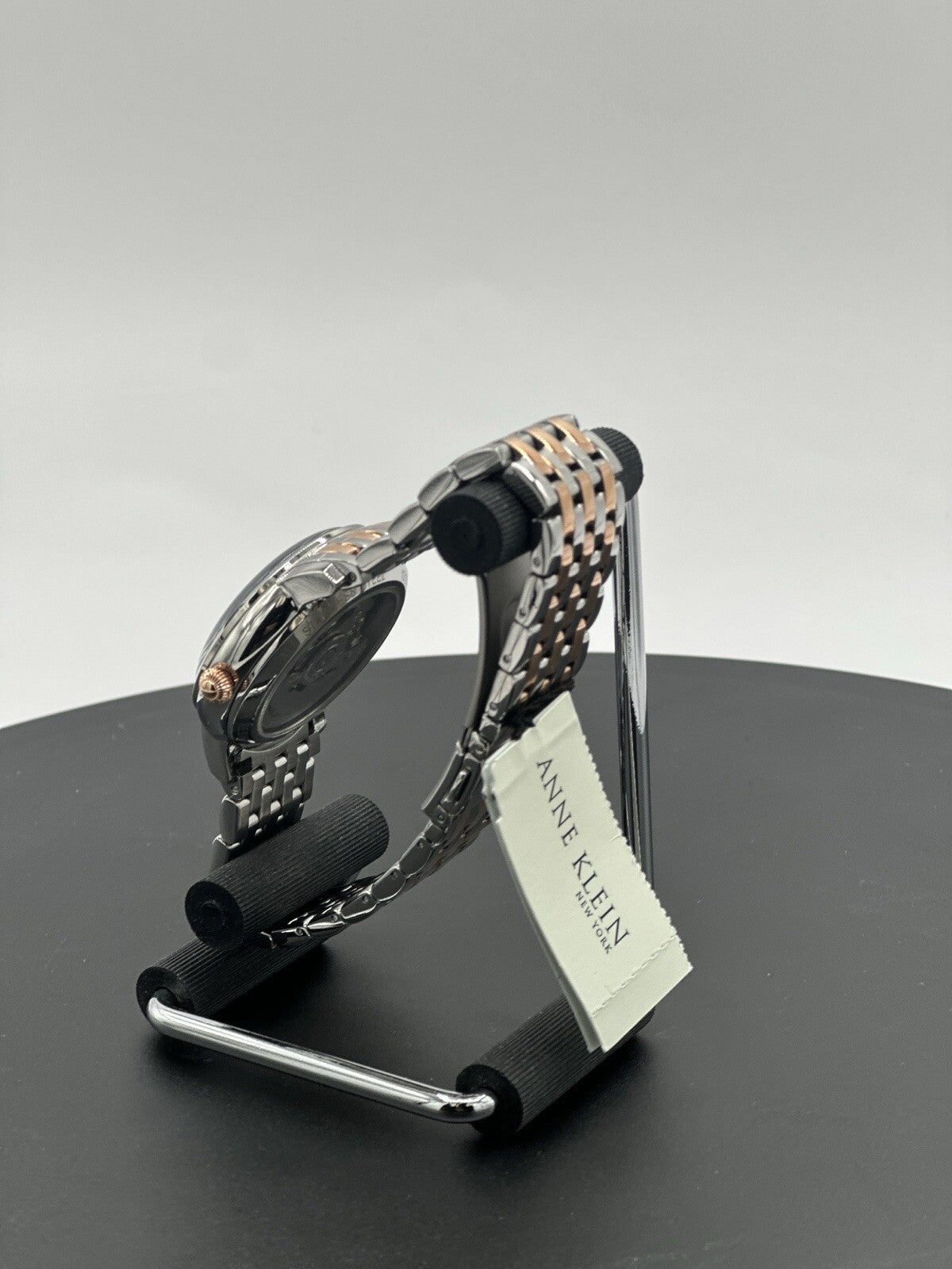 Anne Klein 12/2339MPRT 36 mm Silver Stainless Steel Case with Rose...