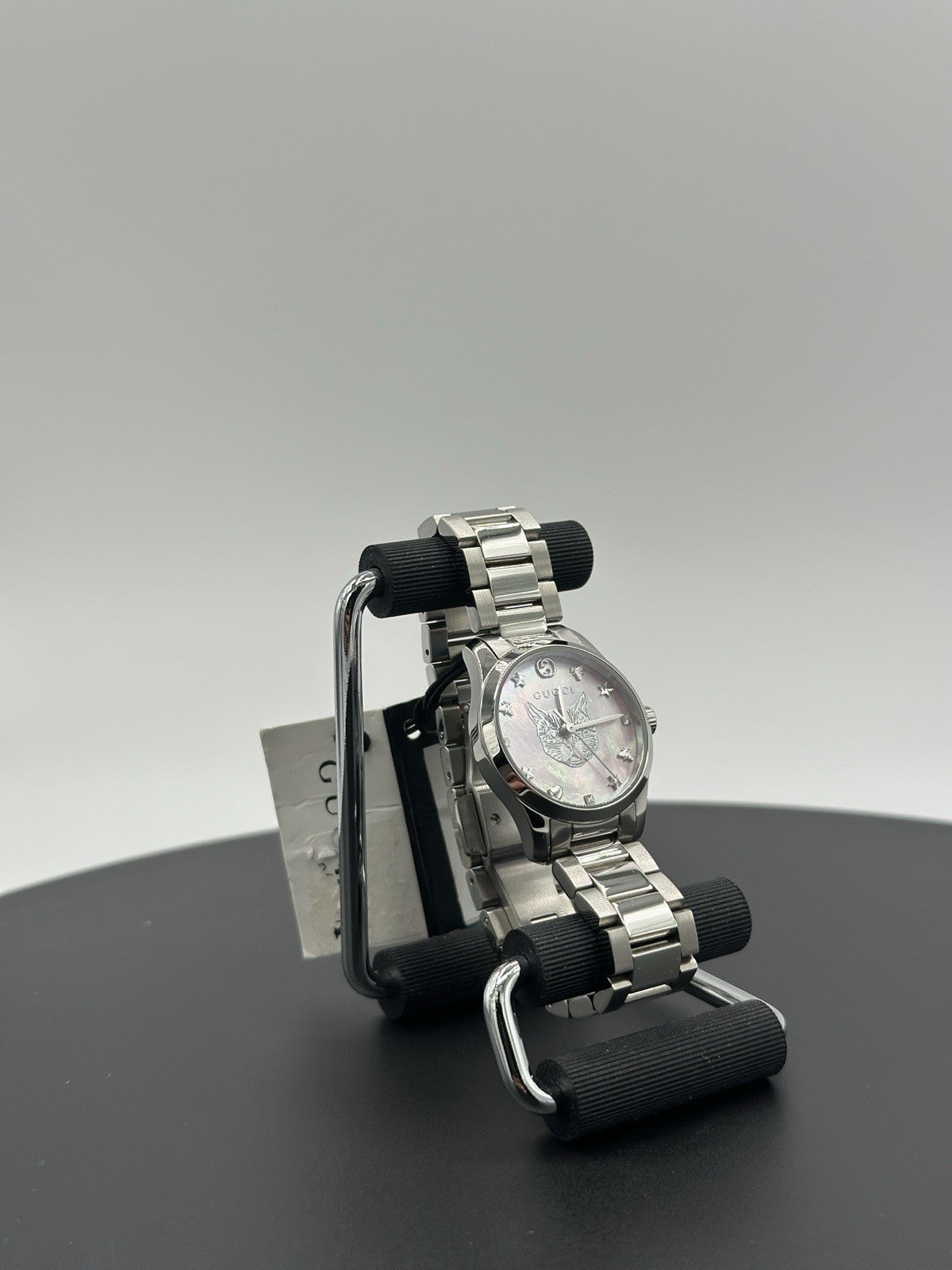 Gucci G-Timeless Women's Pink MOP Dial Stainless Steel Quartz Watch YA1265013