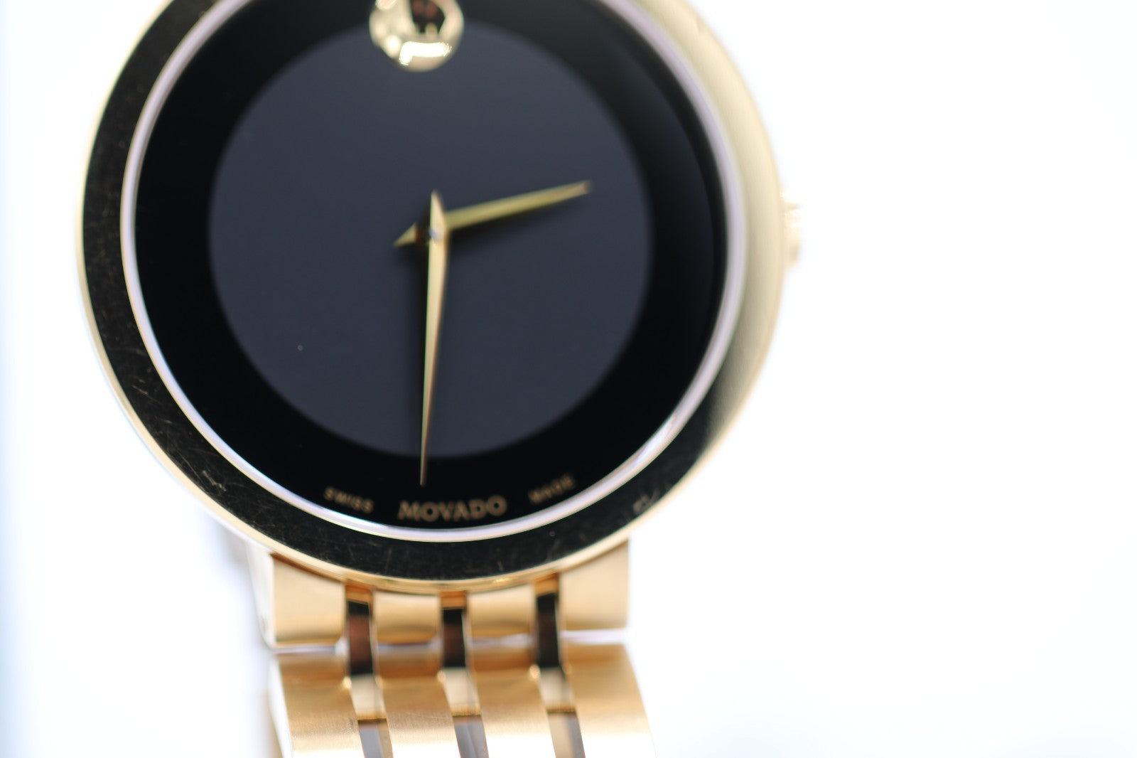 Movado Esperanza Museum 39mm Steel Black Dial Quartz Mens Watch 0607059