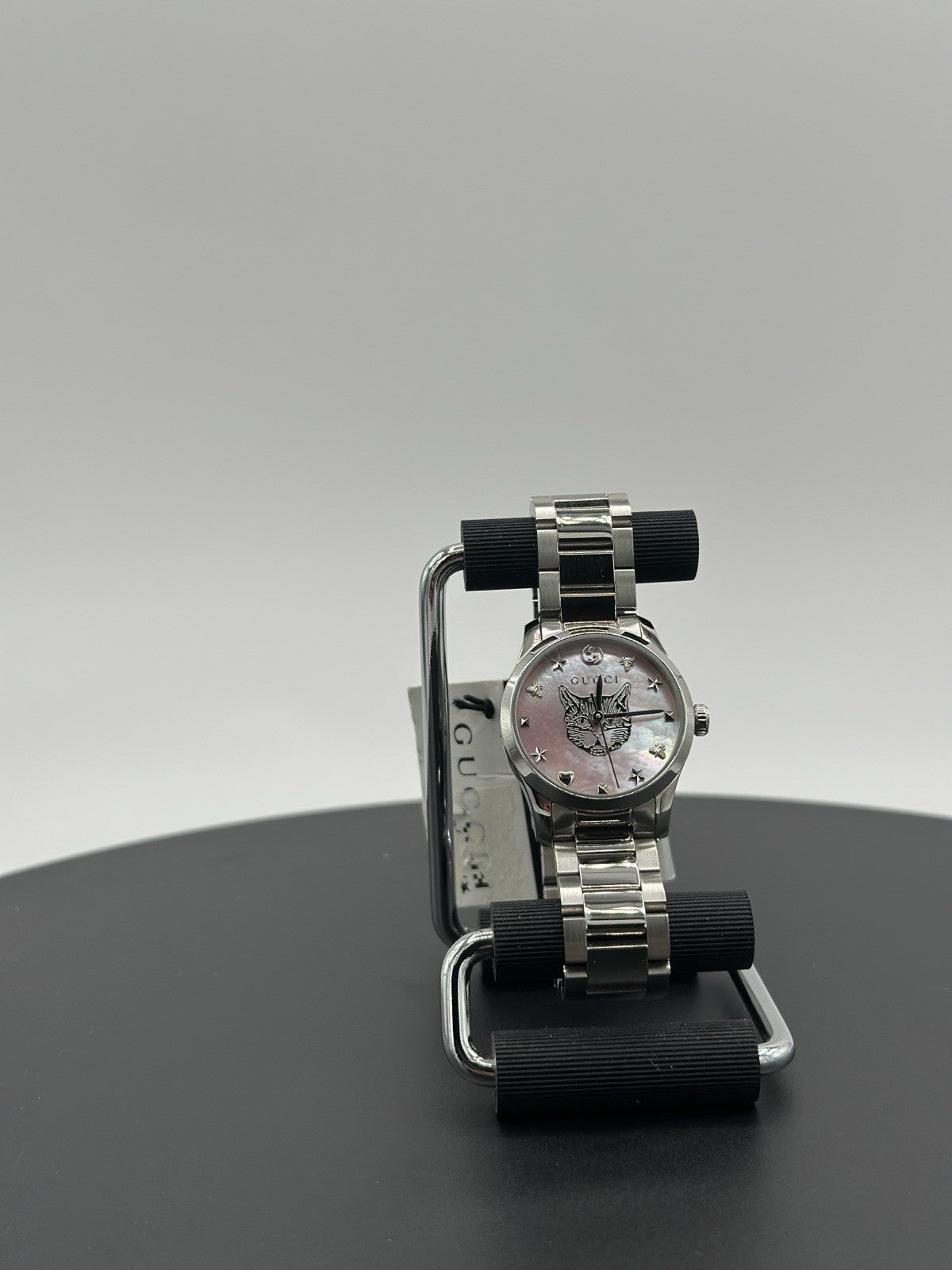 Gucci G-Timeless Women's Pink MOP Dial Stainless Steel Quartz Watch YA1265013
