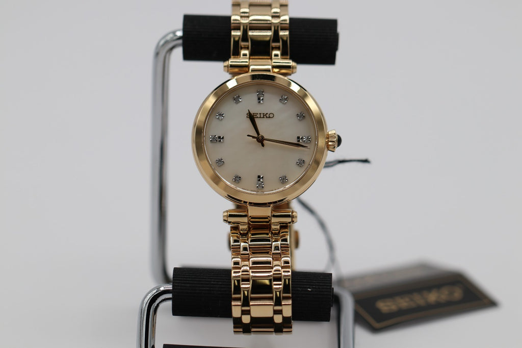 Seiko DIAMONDS SRZ536 50M Water Resistant, Mother of pearl Dial