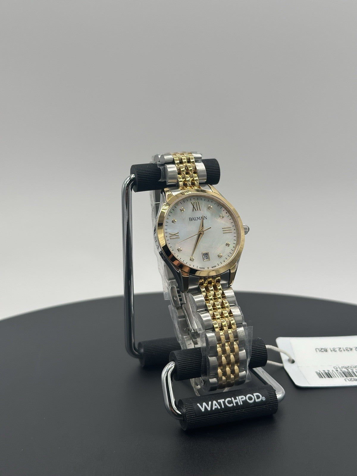 NEW Balmain B43123182 Swiss Classic R Diamond 2-Tone Stainless Bracelet Watch