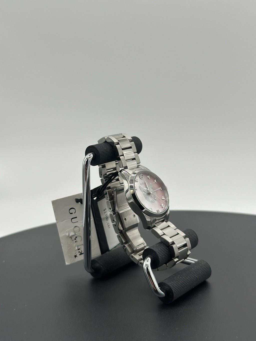 Gucci G-Timeless Women's Pink MOP Dial Stainless Steel Quartz Watch YA1265013