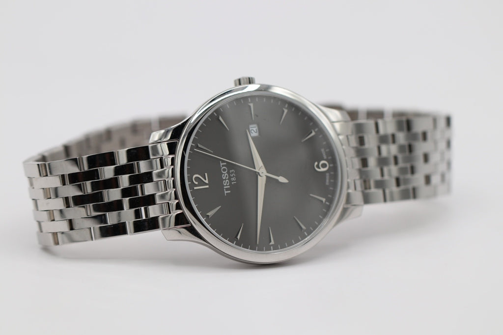 Tissot Tradition 42mm Steel Black Dial Men Quartz Watch T063.610.11.067.00