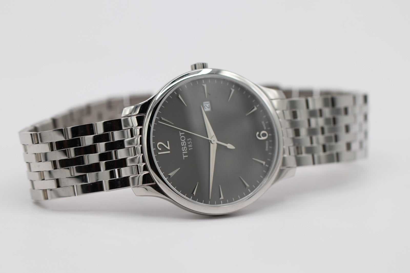 Tissot Tradition 42mm Steel Black Dial Men Quartz Watch T063.610.11.067.00