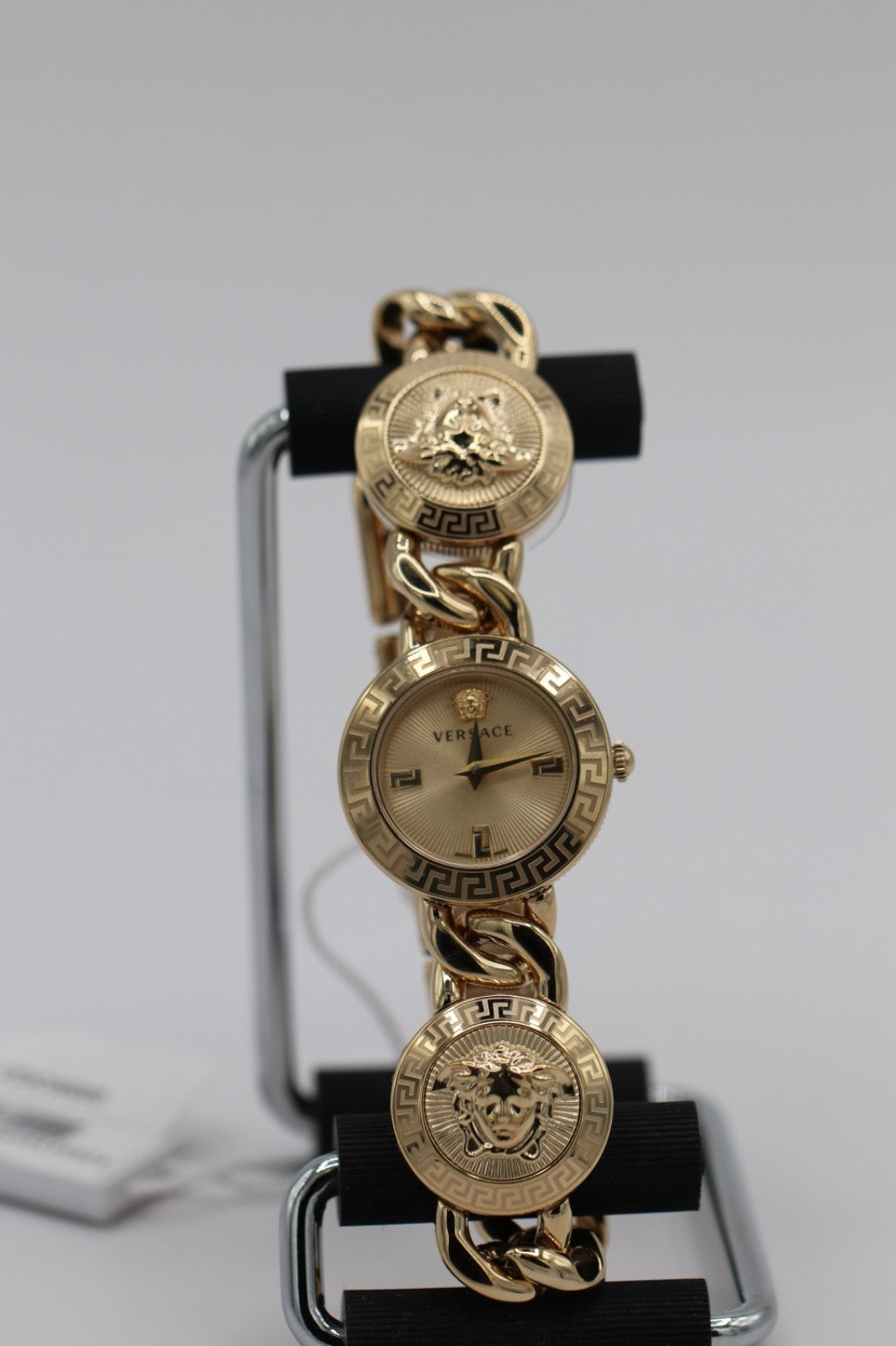 Versace Womens Stud Icon Gold 26mm Bracelet Fashion Watch