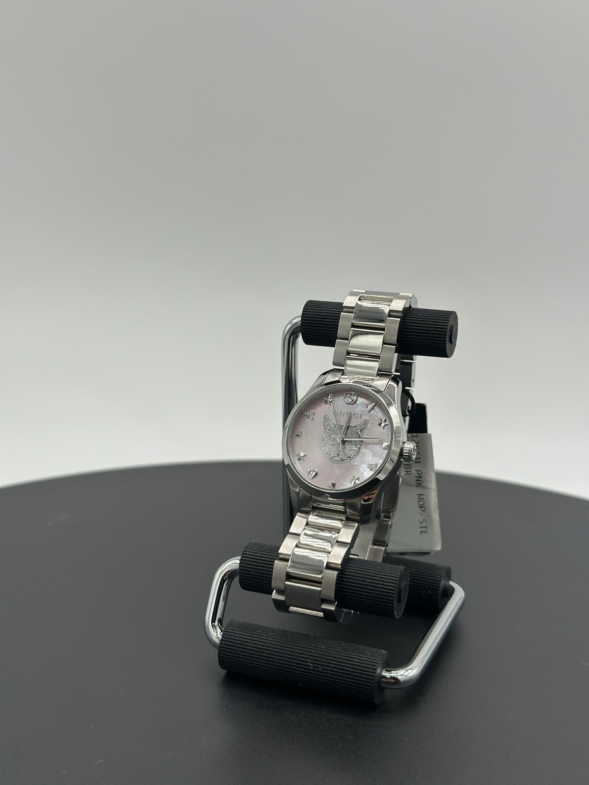 Gucci G-Timeless Women's Pink MOP Dial Stainless Steel Quartz Watch YA1265013