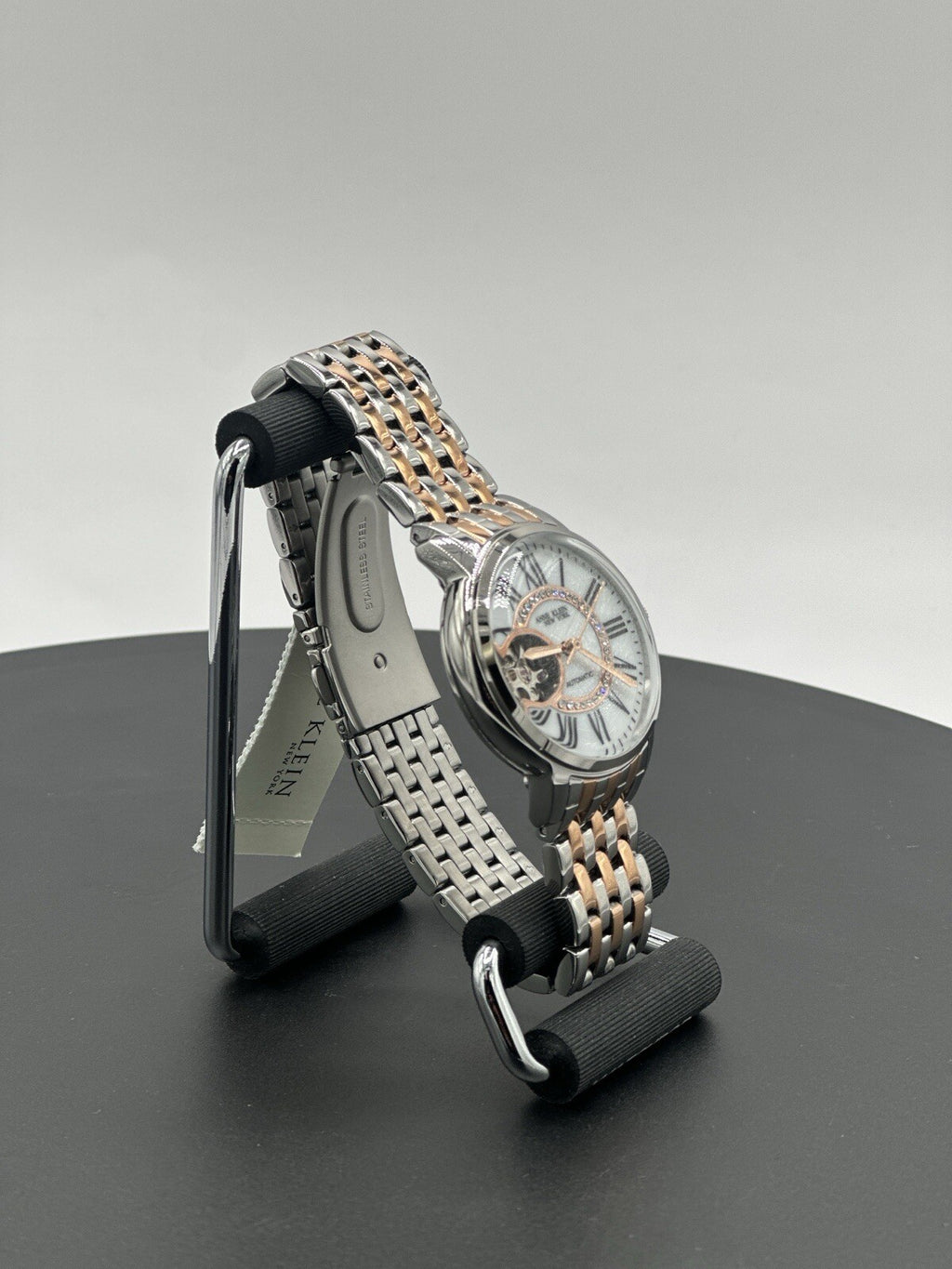 Anne Klein 12/2339MPRT 36 mm Silver Stainless Steel Case with Rose...