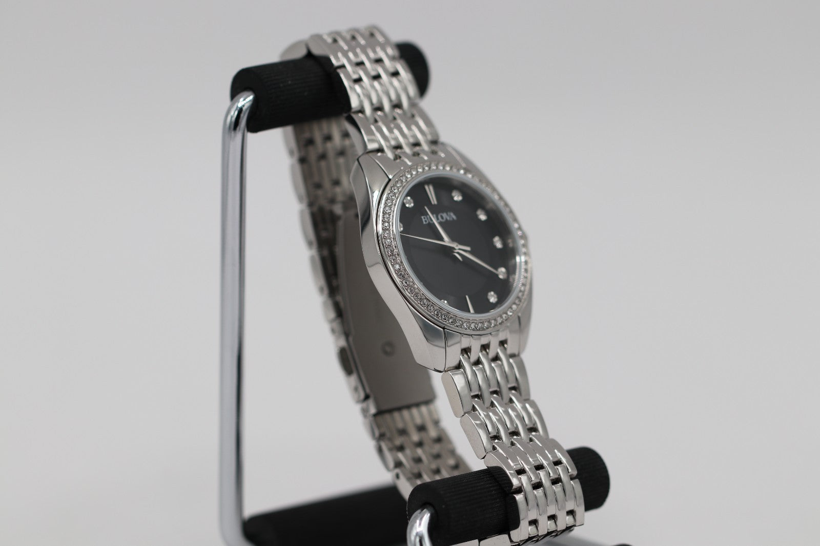 Bulova Classic Crystal Stainless Steel Quartz Ladies Watch 96L317