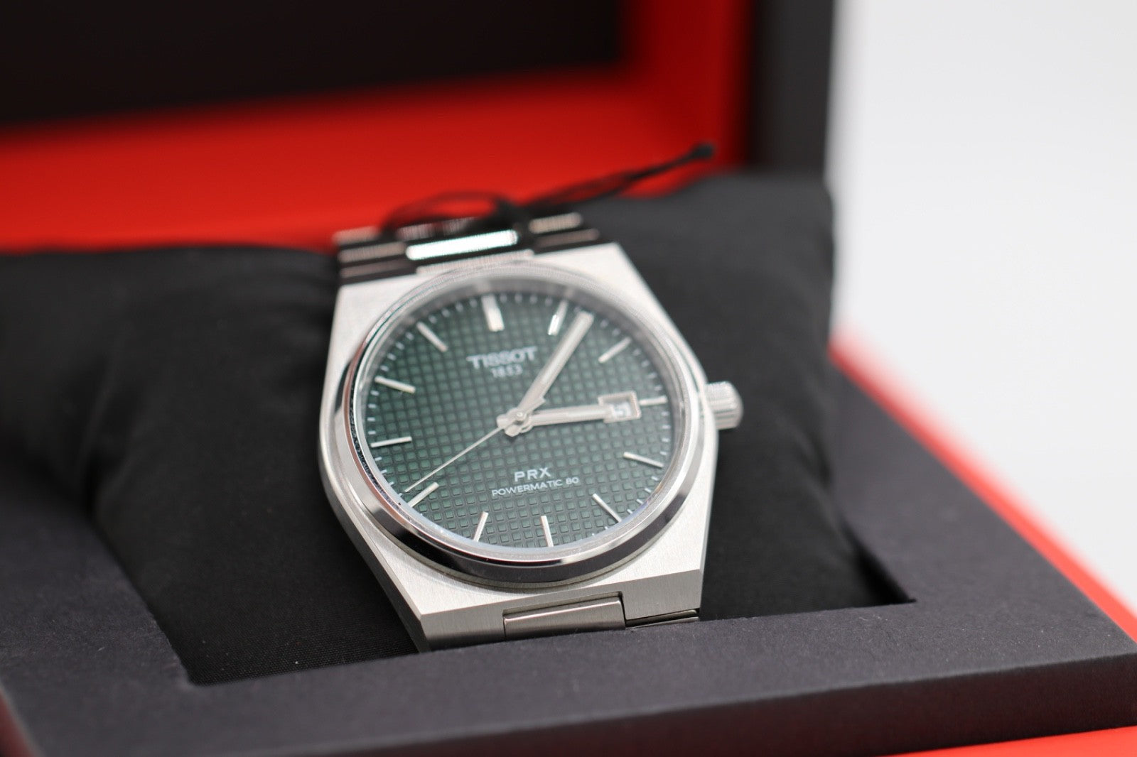 Tissot PRX T1374071109100 Powermatic 80 Automatic Watch Green Dial