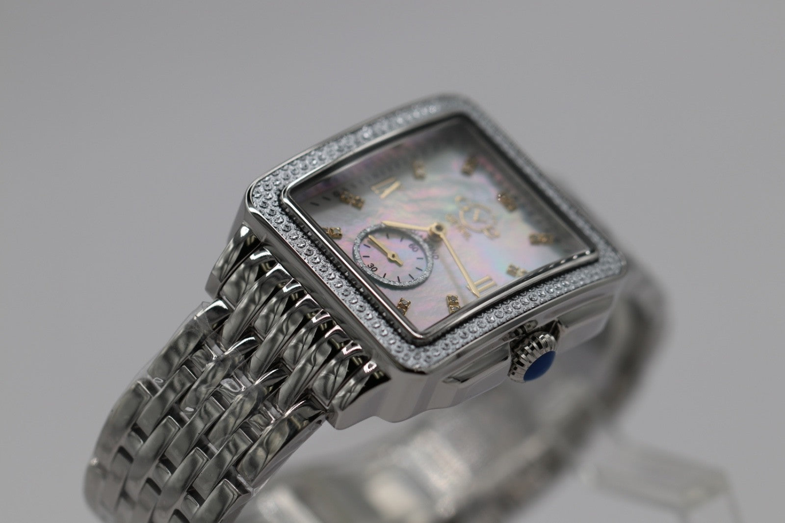 GV2 by Gevril Women's Watch 9258B Swiss Quartz Mother of Pearl Dial Silver Steel