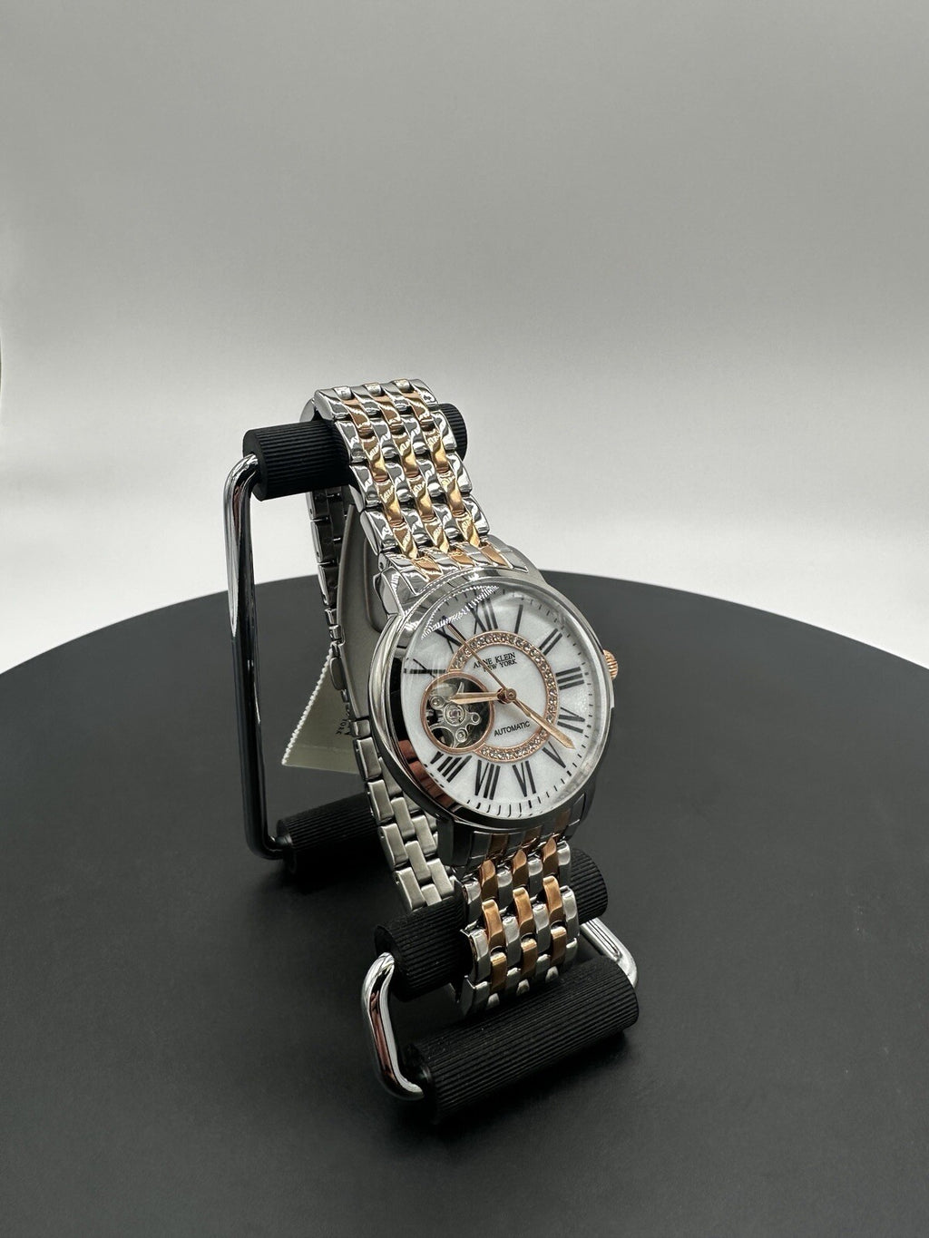 Anne Klein 12/2339MPRT 36 mm Silver Stainless Steel Case with Rose...