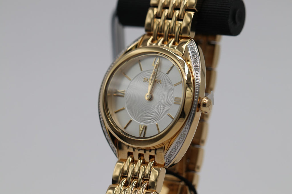 Bulova 98R298 Classic Diamond Stainless Steel Quartz Ladies Watch