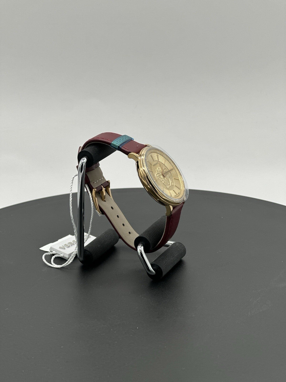 Versace Womens V-Circle Gold 38mm Strap Fashion Watch