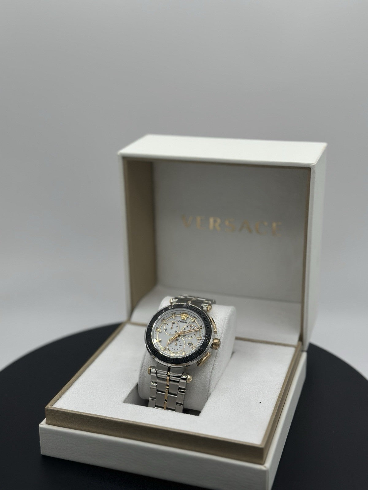 Versace Wristwatch GRECA CHRONO Chronograph Silver dial Stainless steel NEW