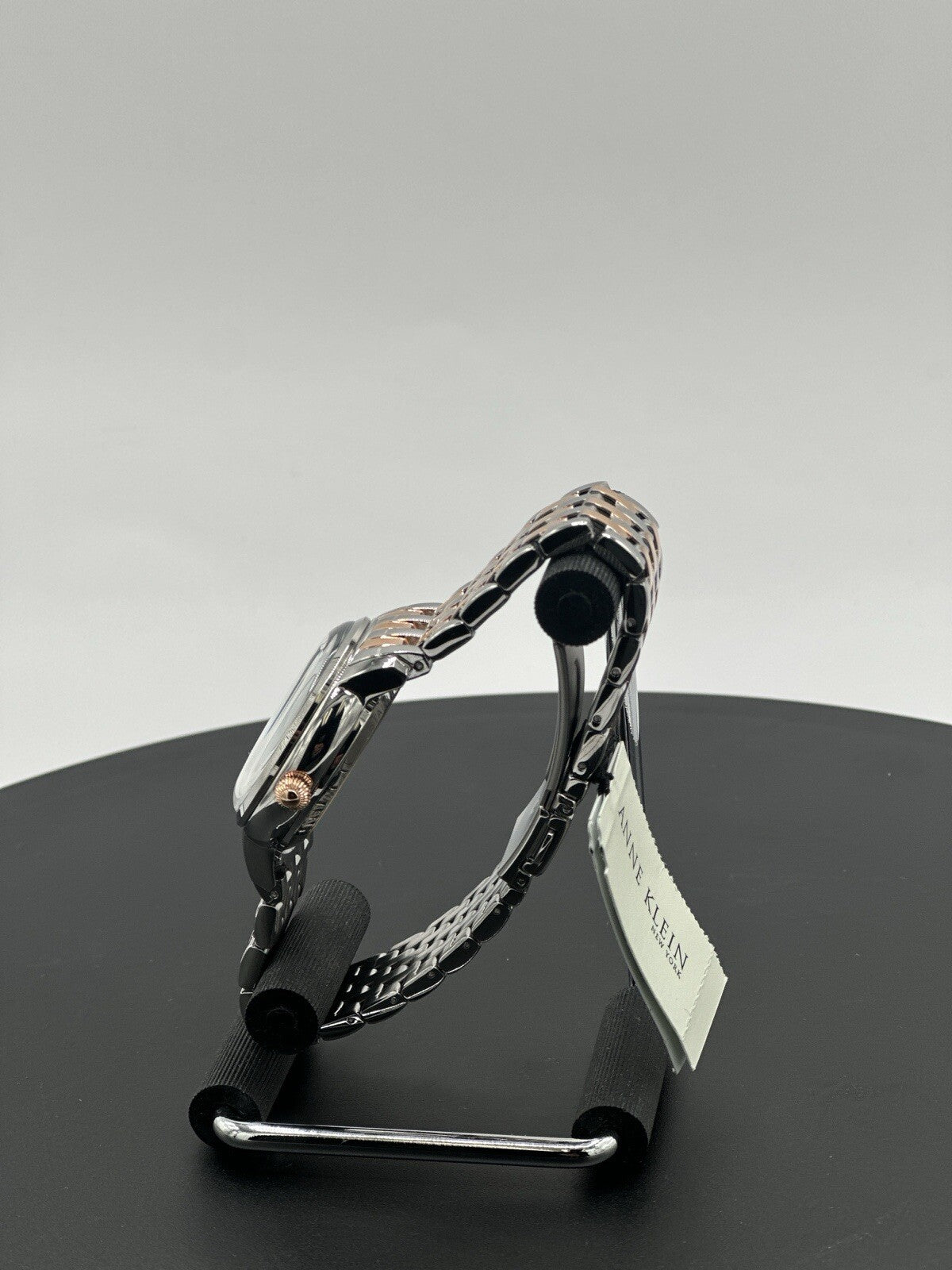 Anne Klein 12/2339MPRT 36 mm Silver Stainless Steel Case with Rose...