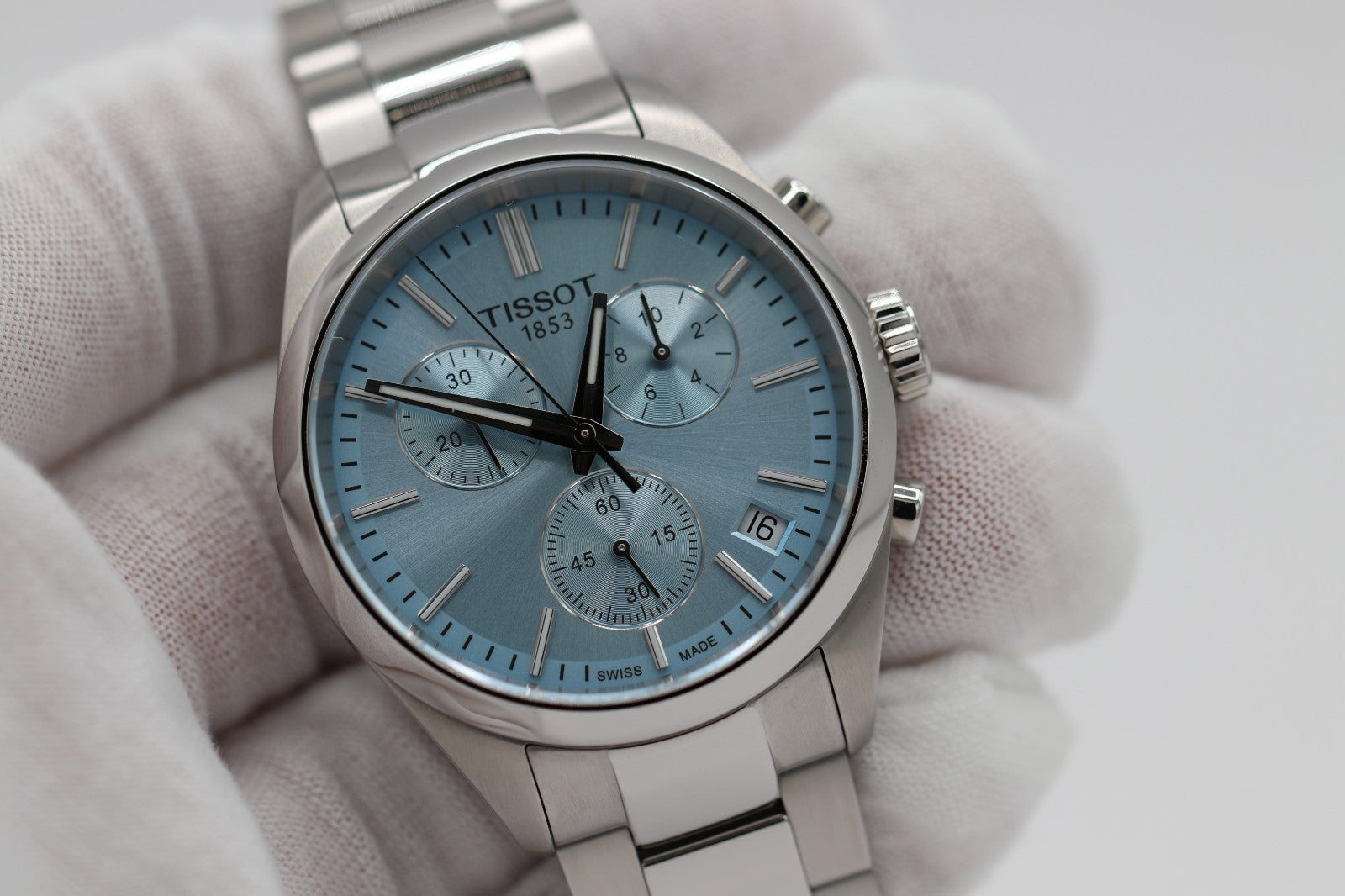 Tissot PR 100 Chronograph Quartz Ice Blue Dial Men's Watch T150.417.11.351.00