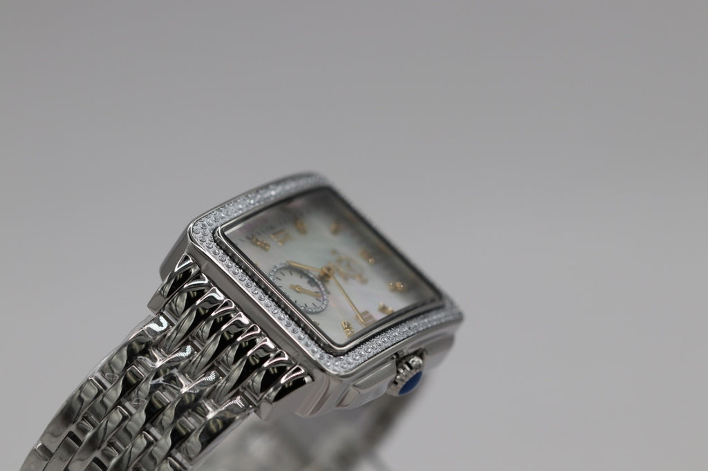 GV2 by Gevril Women's Watch 9258B Swiss Quartz Mother of Pearl Dial Silver Steel