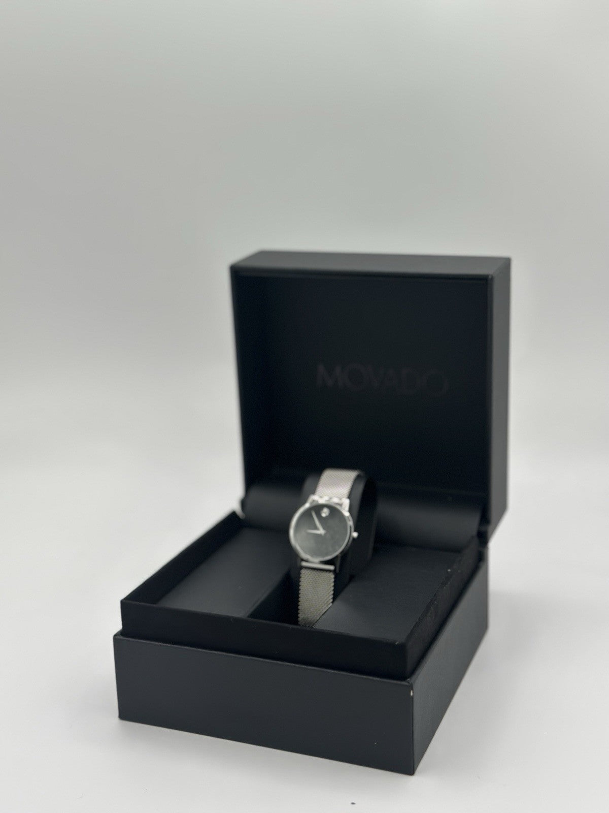 Movado Museum Women's Watch-Swiss Quartz, SS Mesh Bracelet 28mm 0607220