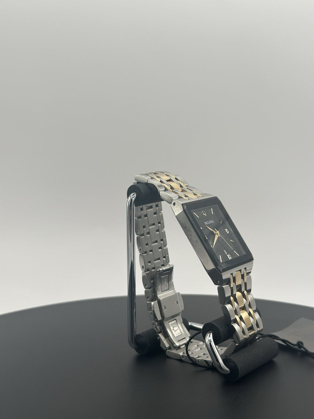 BULOVA 98D153 Diamond Stainless Steel Gold & Silver Tone Date Men's Watch