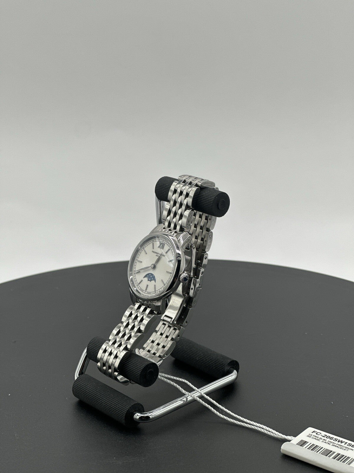 Frederique Constant Slimline Moonphase Stainless Steel Swiss Watch-FC 206W1S6B
