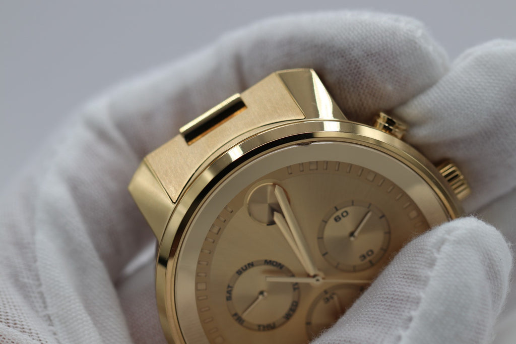 Movado Bold Gold Chronograph Dial Men's Watch 3600485