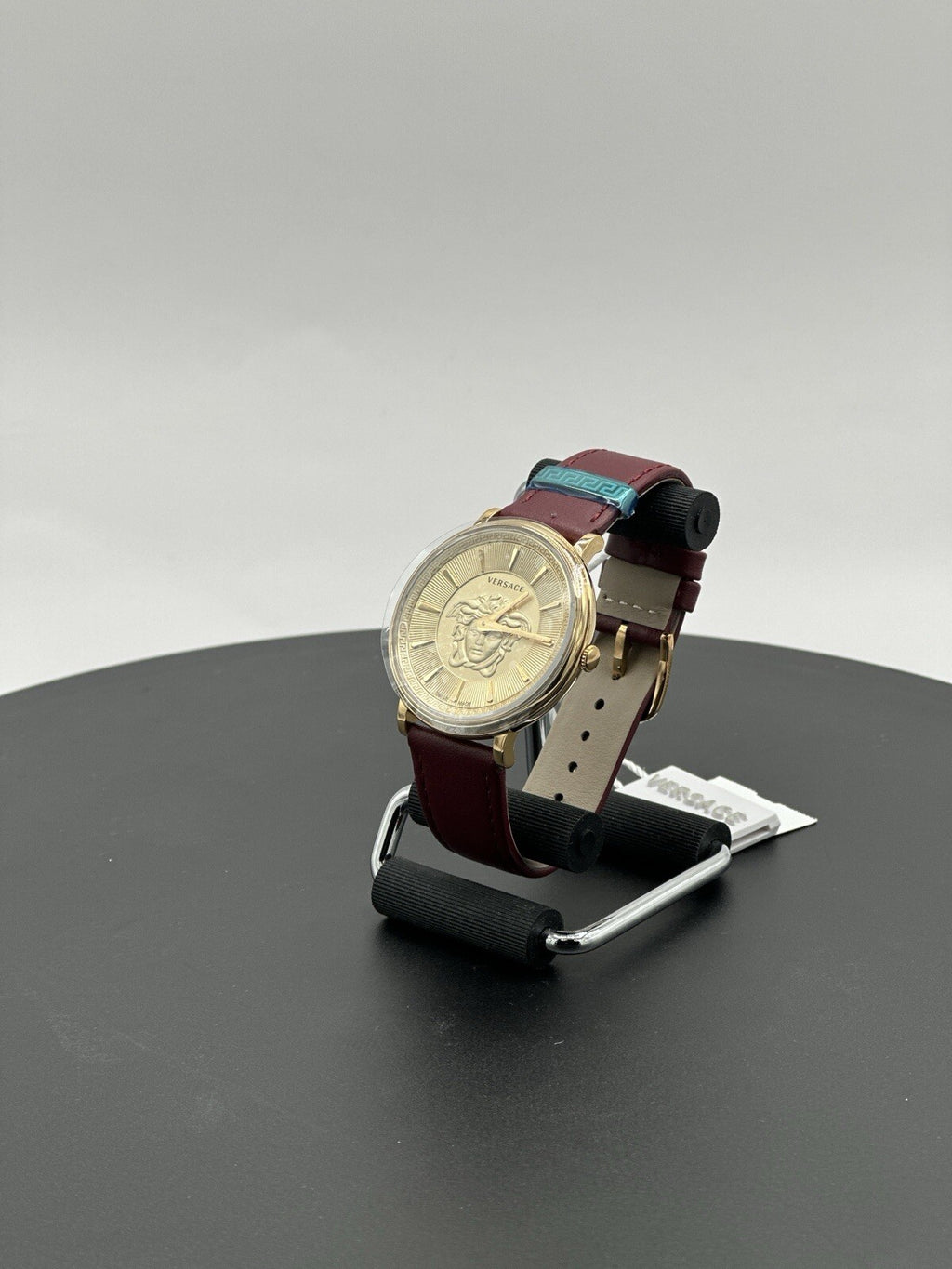 Versace Womens V-Circle Gold 38mm Strap Fashion Watch