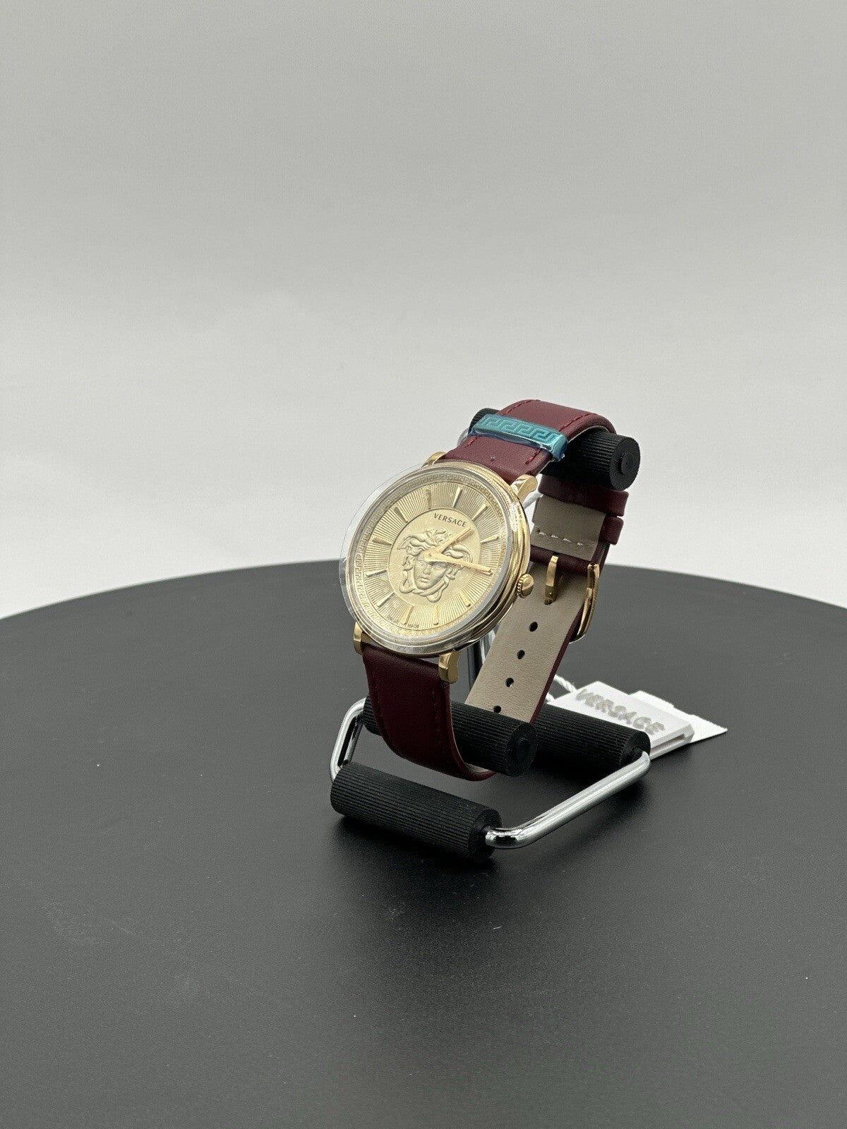 Versace Womens V-Circle Gold 38mm Strap Fashion Watch