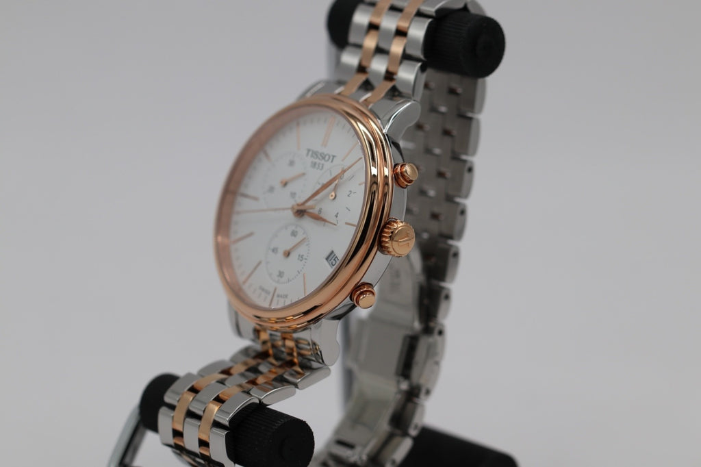 Tissot Carson Premium Rose Gold White Dial 41m Mens Watch T1224172201100