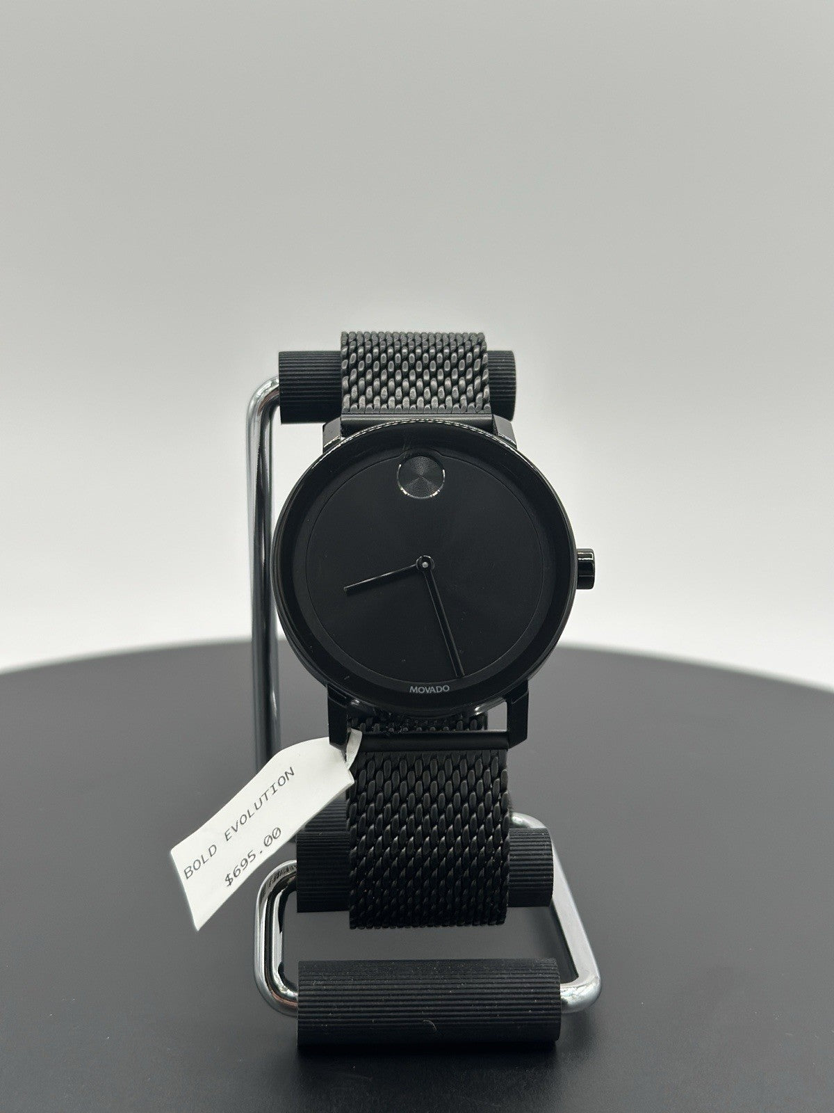 NEW Movado BOLD Evolution Black Ion Plated 40mm Watch Mesh Band 3600792