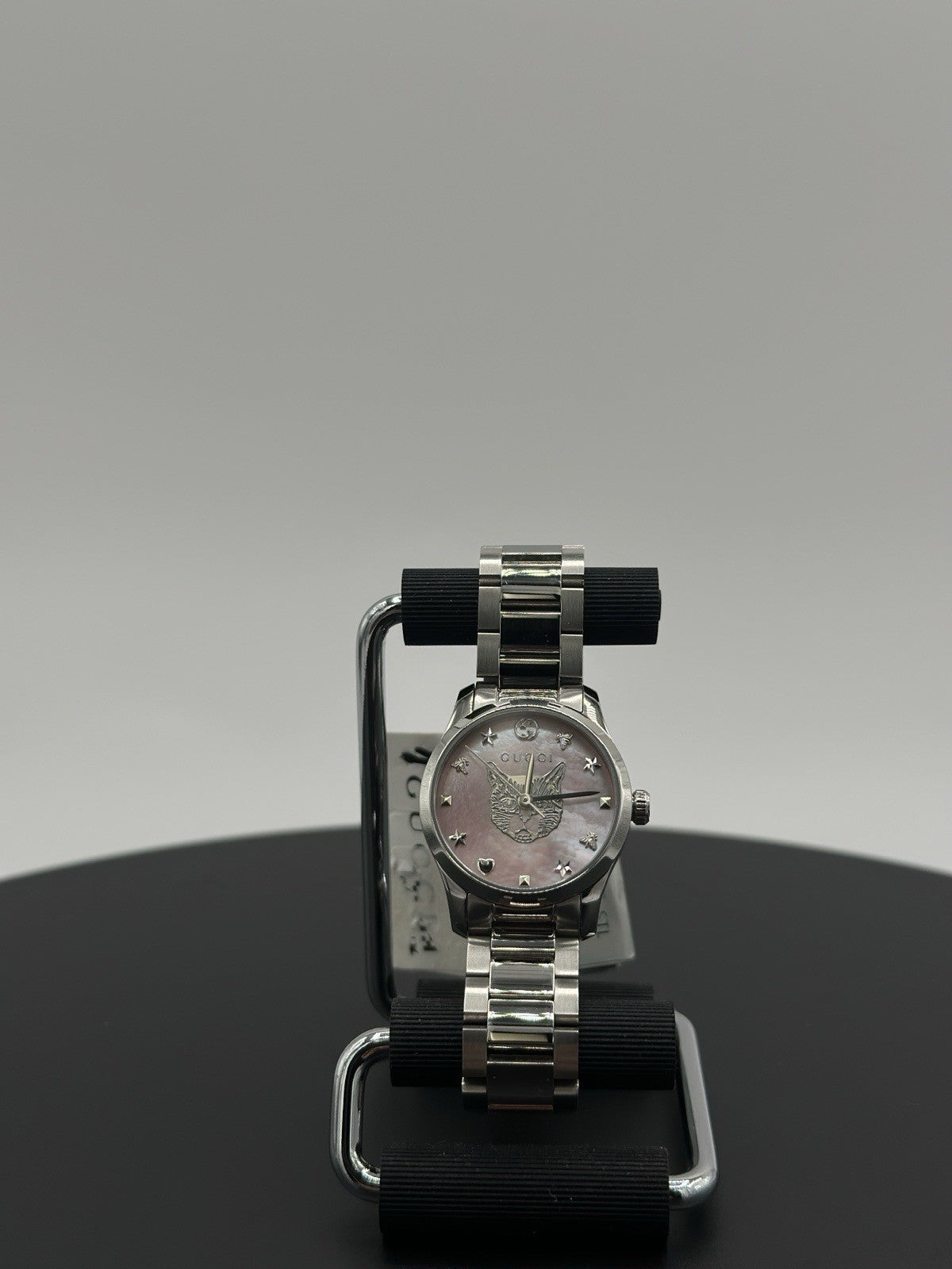 Gucci G-Timeless Women's Pink MOP Dial Stainless Steel Quartz Watch YA1265013