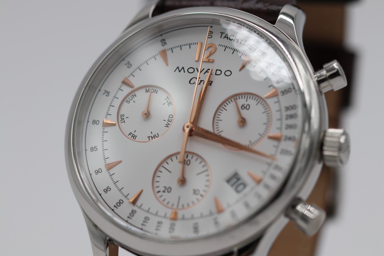 Movado Heritage Series Circa Chronograph Quartz White Dial Men's Watch 3650108