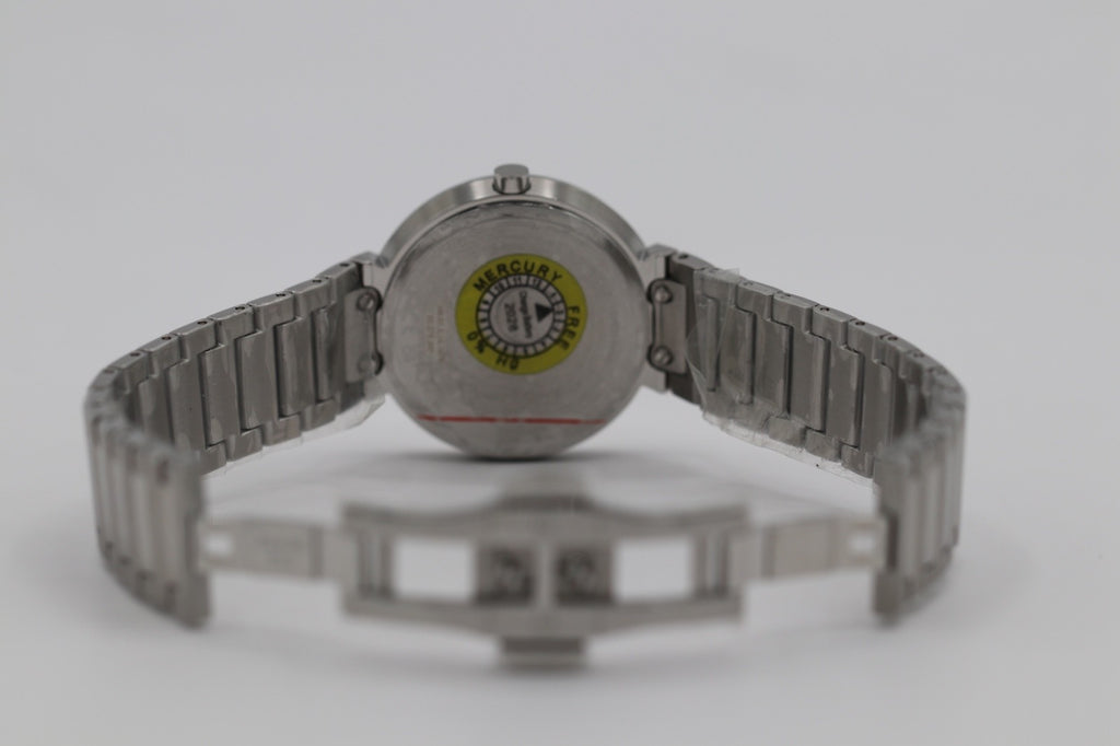 NEW Movado BOLD Horizon 3601090 Silver Dial Stainless Steel 34MM Ladies Watch