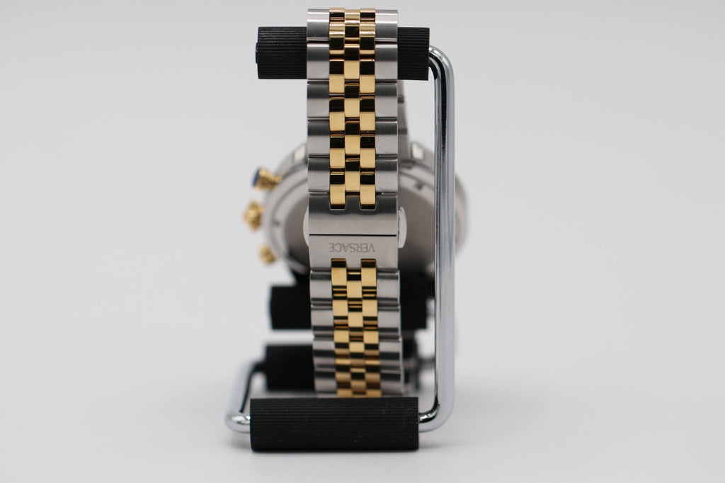 Versace Chrono Master Quartz Watch, PVD Gold, Green, 44 mm VE8R00524