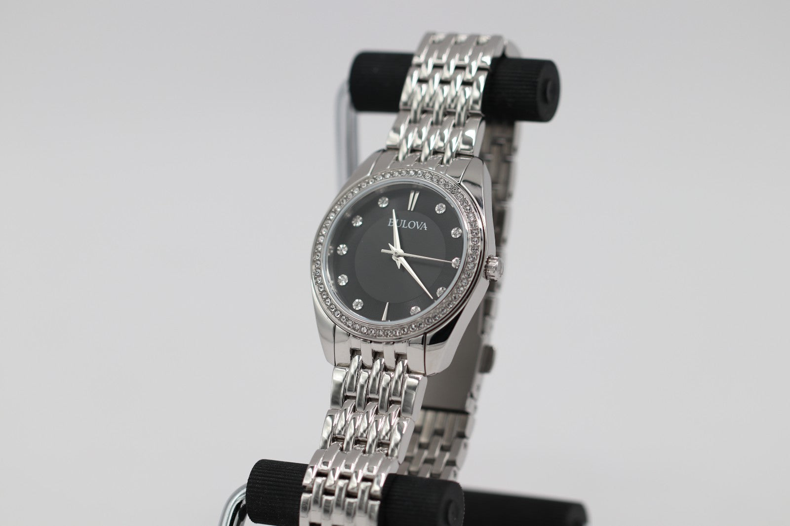 Bulova Classic Crystal Stainless Steel Quartz Ladies Watch 96L317