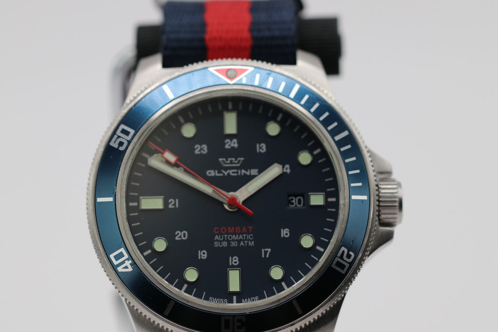 Glycine Combat Sub GL0257 Stunning Cadet Blue Dial