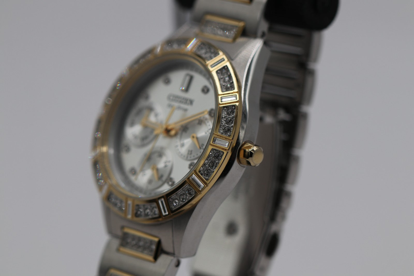 Citizen Eco-Drive Gemmed Stainless Women's Quartz Watch - FD2074-55A