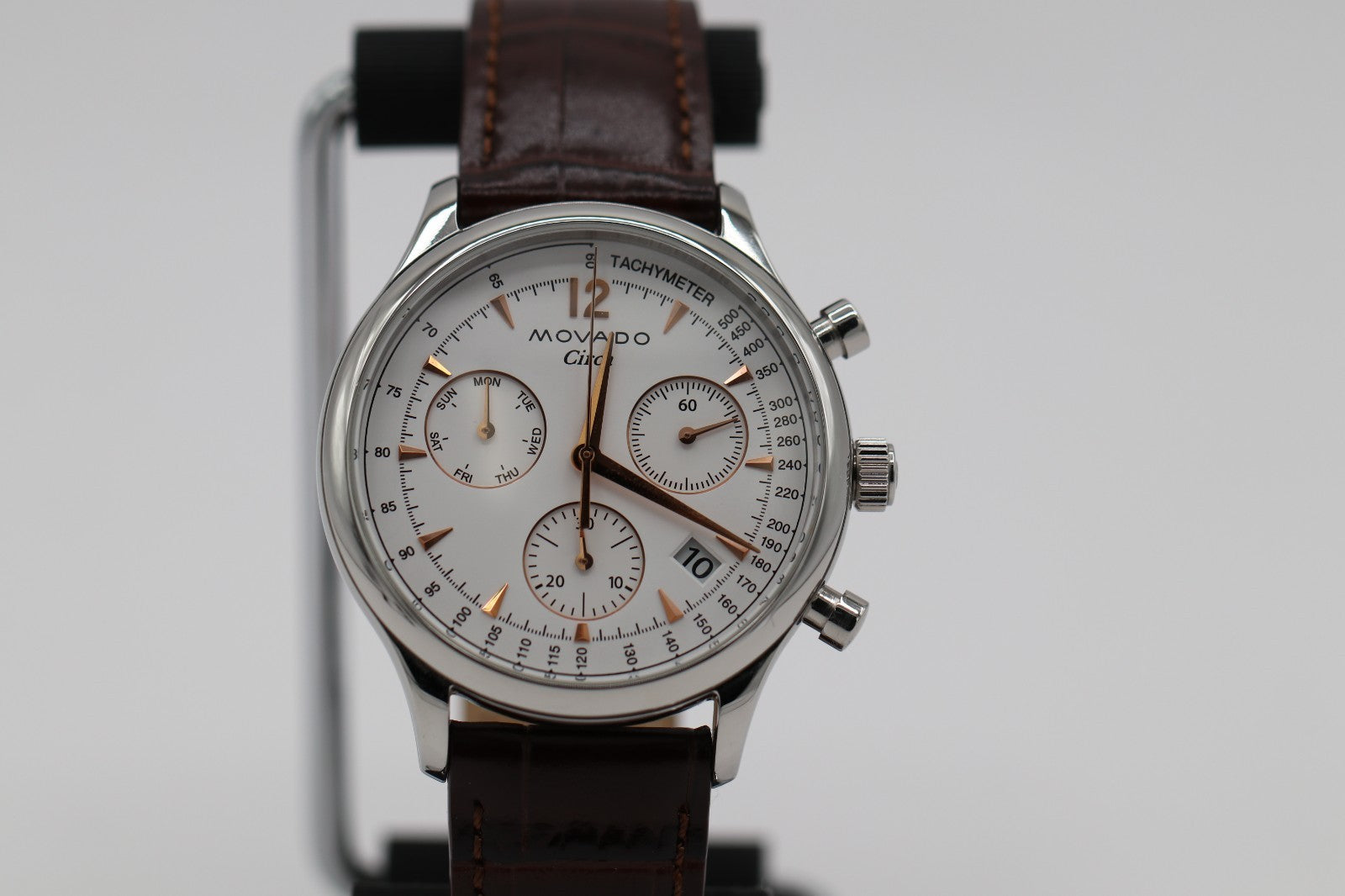 Movado Heritage Series Circa Chronograph Quartz White Dial Men's Watch 3650108